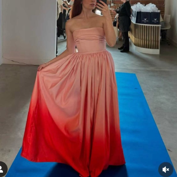 NWT SAU LEE Revolve Teigen Gown Maxi Dress Blush Red Ombre Event Party Cocktail - Picture 6 of 15